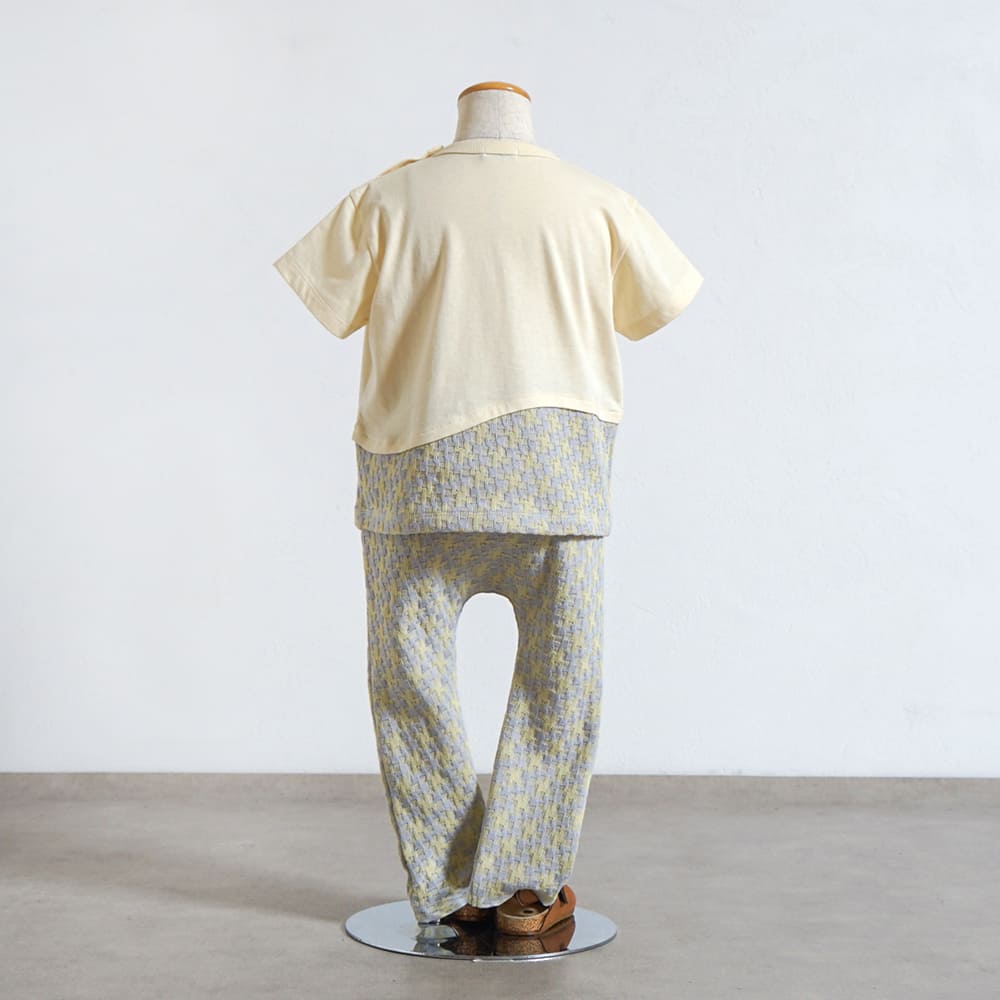 パターンニットレギンス イエロー 80・90・100・110cm