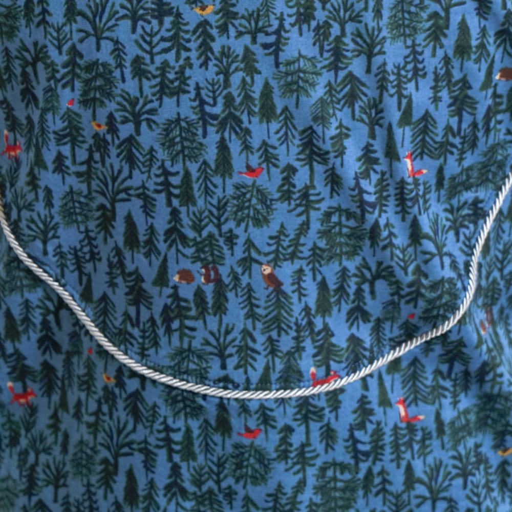 forestヨークブラウス ブルー 80・90・100・110cm