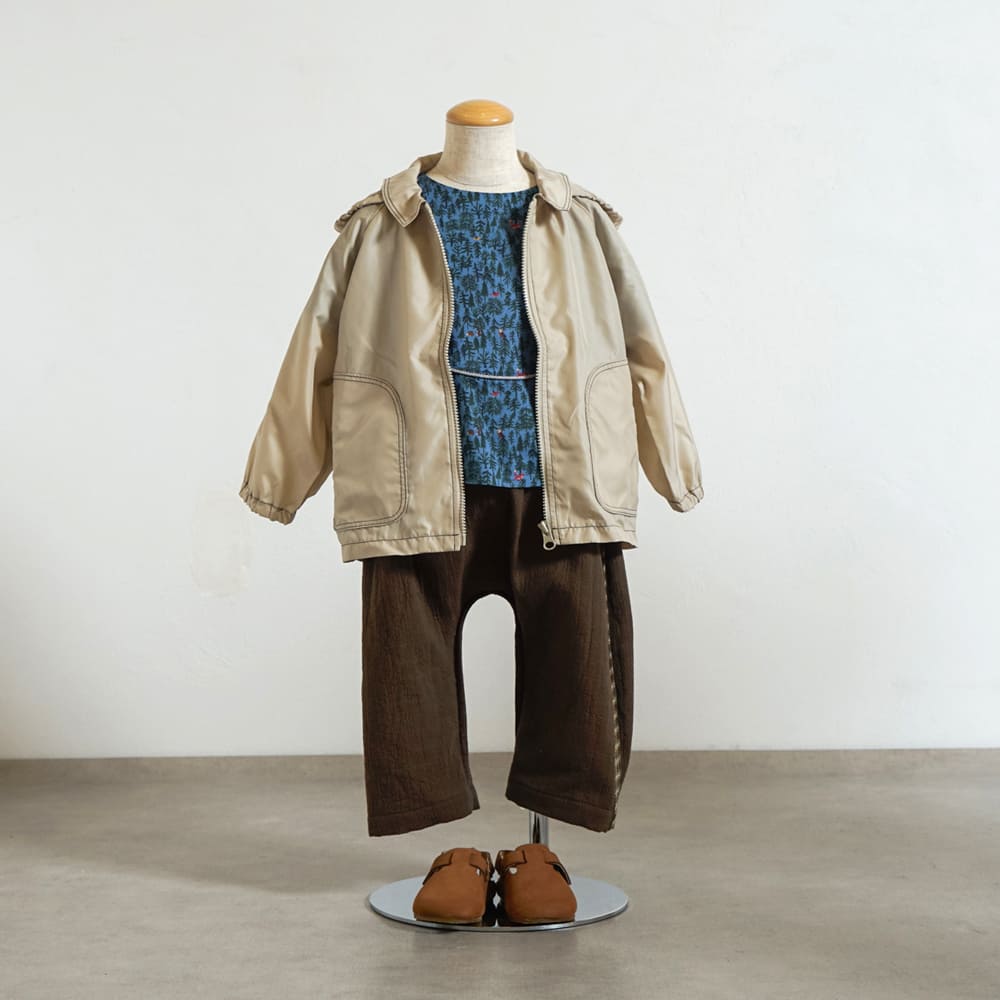 forestヨークブラウス ブルー 80・90・100・110cm