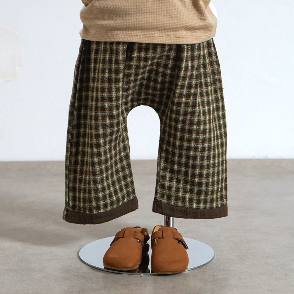 リバーシブルサルエルパンツ ブラウン 80・90・100・110cm