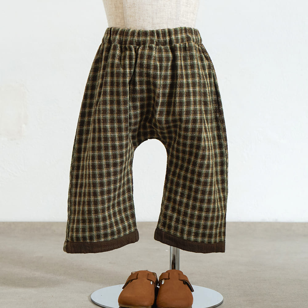 リバーシブルサルエルパンツ ブラウン 80・90・100・110cm