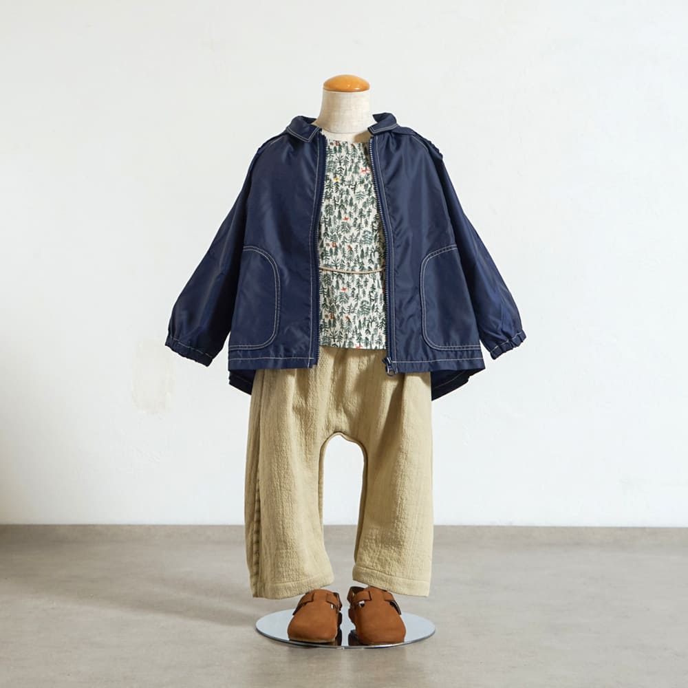 リバーシブルサルエルパンツ ベージュ 80・90・100・110cm