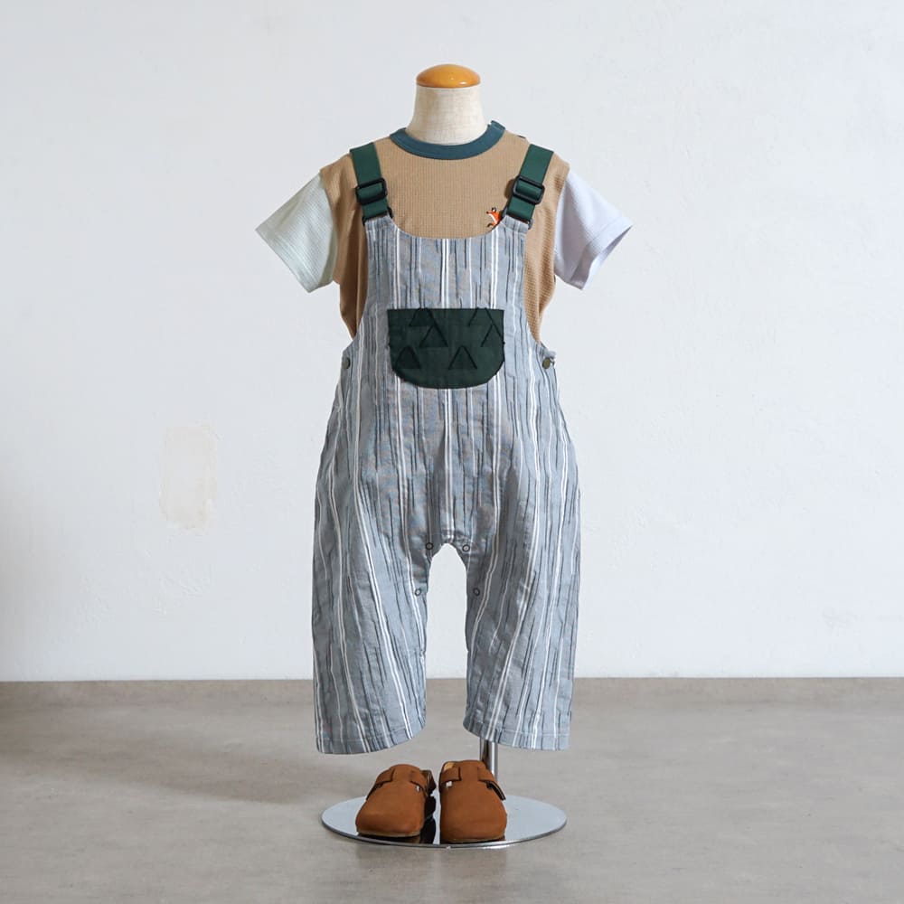 さんかくゴムサロペット グリーン 70-80cm・80-90・90-100cm