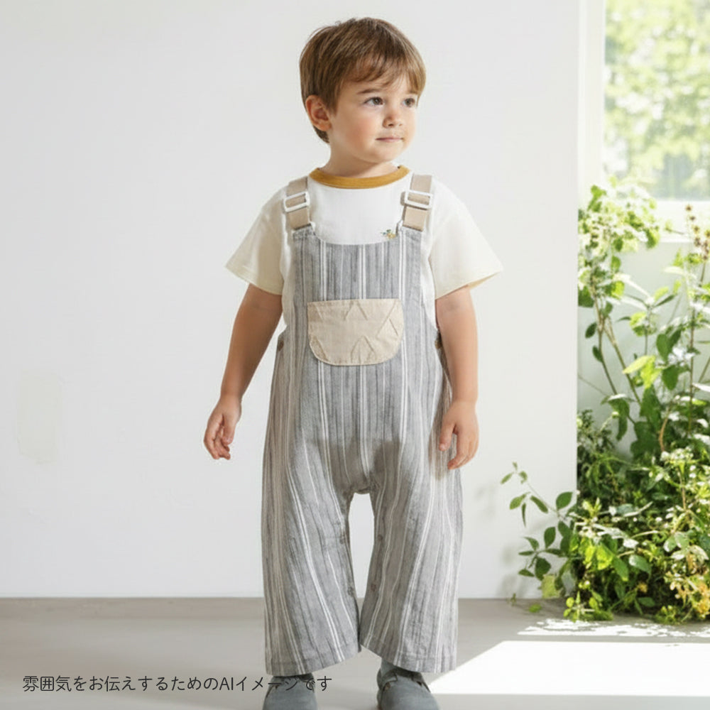 さんかくゴムサロペット ベージュ 70-80cm・80-90・90-100cm