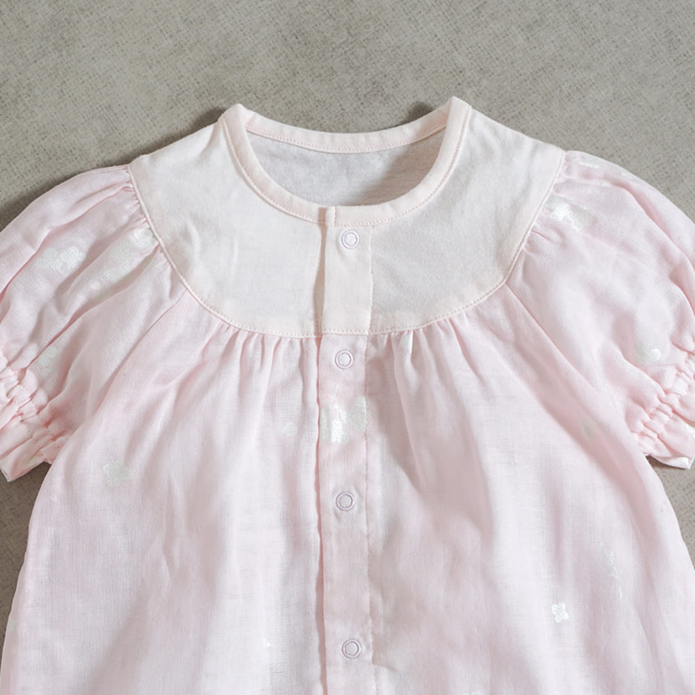 パフスリーブ2wayドレス ピンク 50-70cm