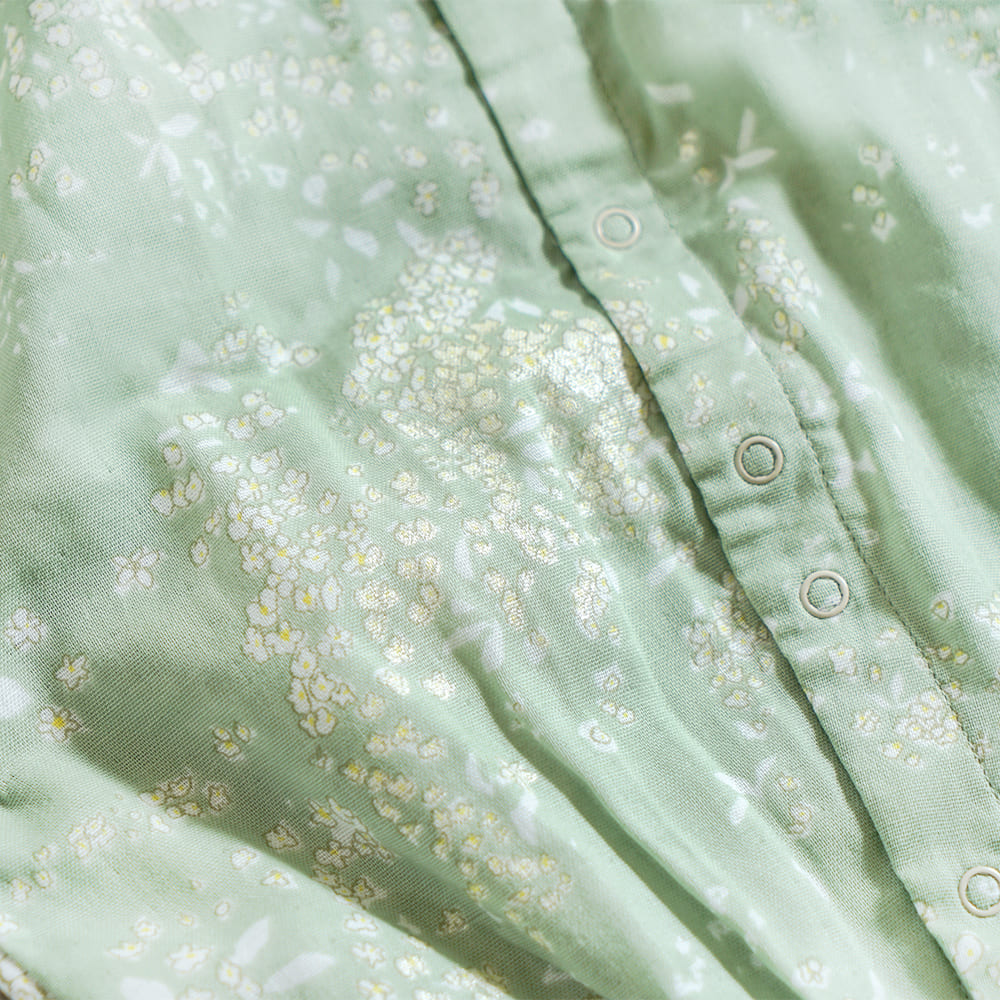 パフスリーブ2wayドレス グリーン 50-70cm