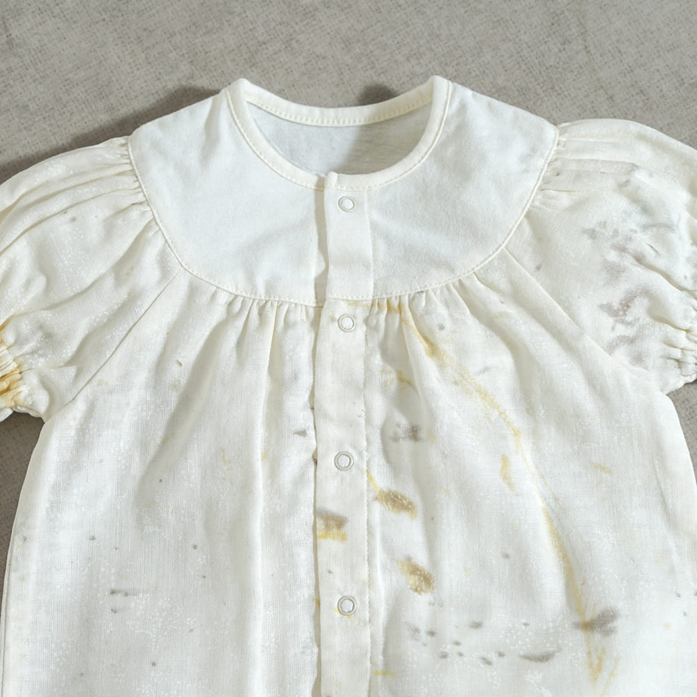 パフスリーブ2wayドレス ベージュ 50-70cm