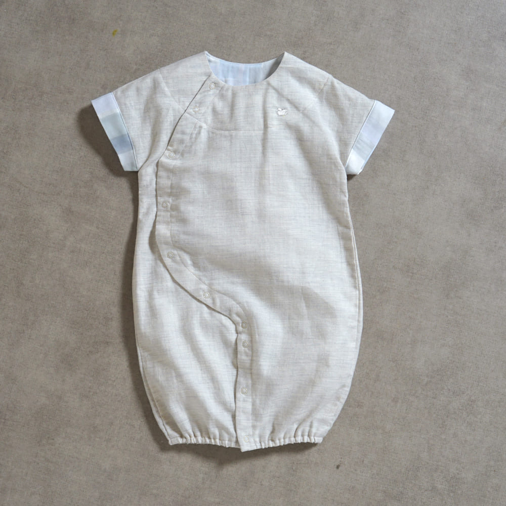 ふんわりコットン2wayドレス ライトグレー 50-70cm