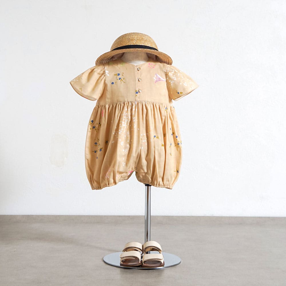 フレアスリーブオール ベージュ 70・80cm