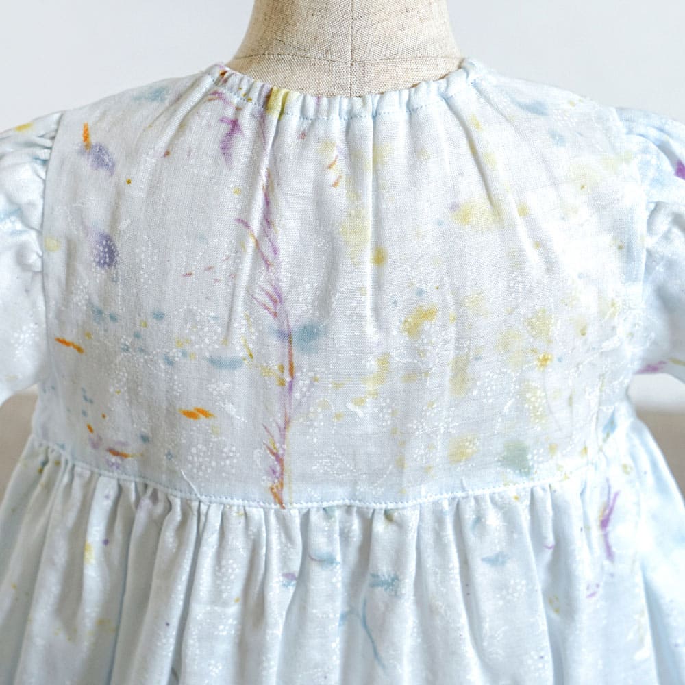 フレアスリーブオール ブルー 70・80cm