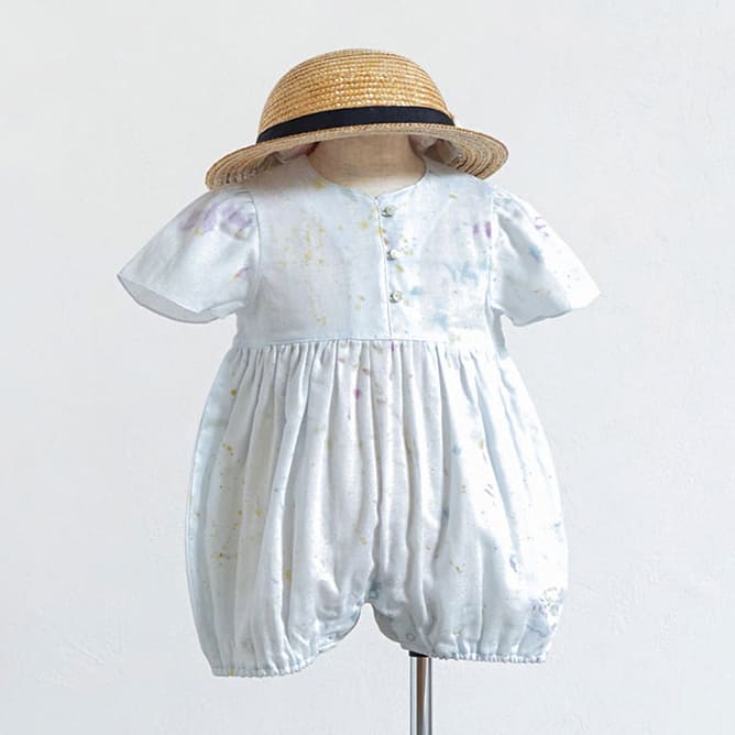 フレアスリーブオール ブルー 70・80cm