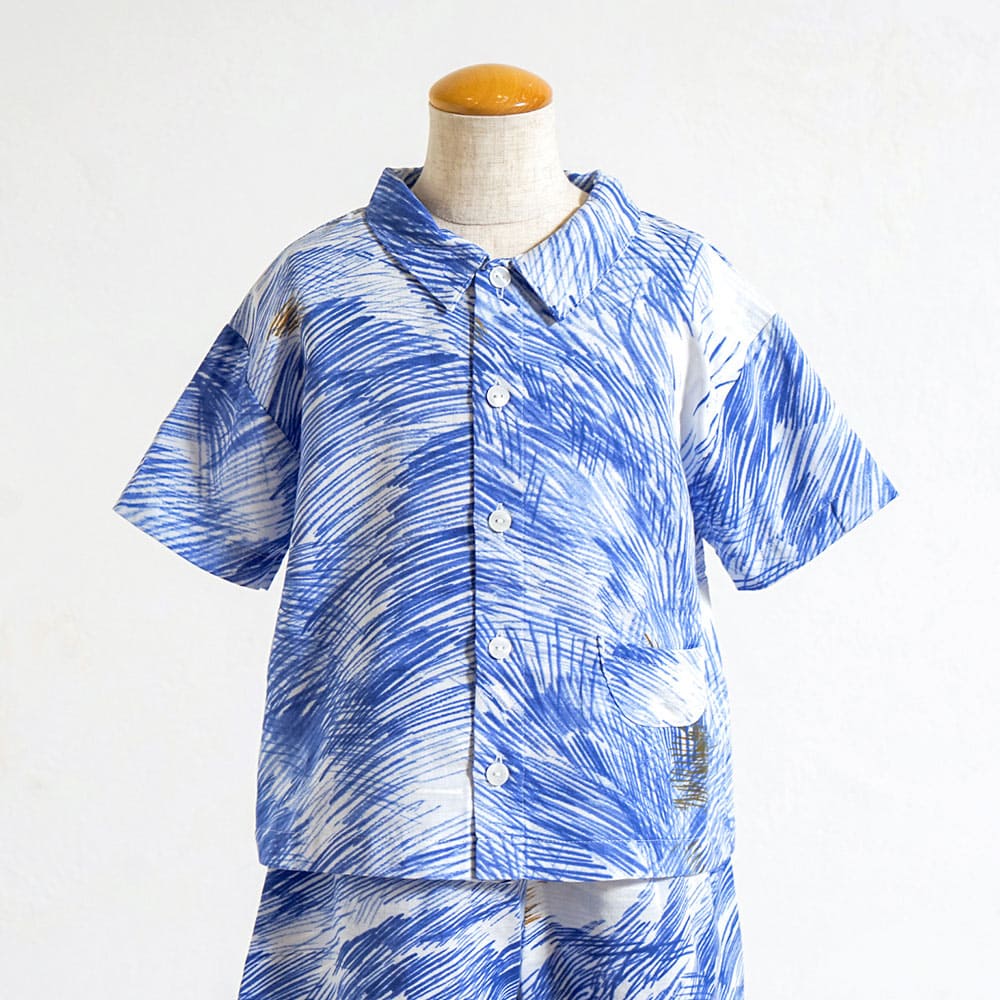 リラックスシャツ ブルー 80・90・100・110cm