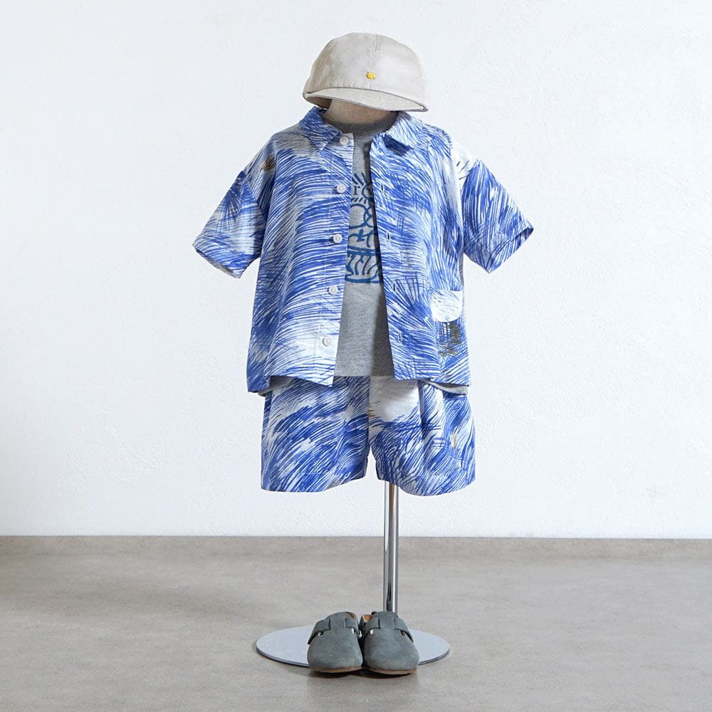 リラックスシャツ ブルー 80・90・100・110cm