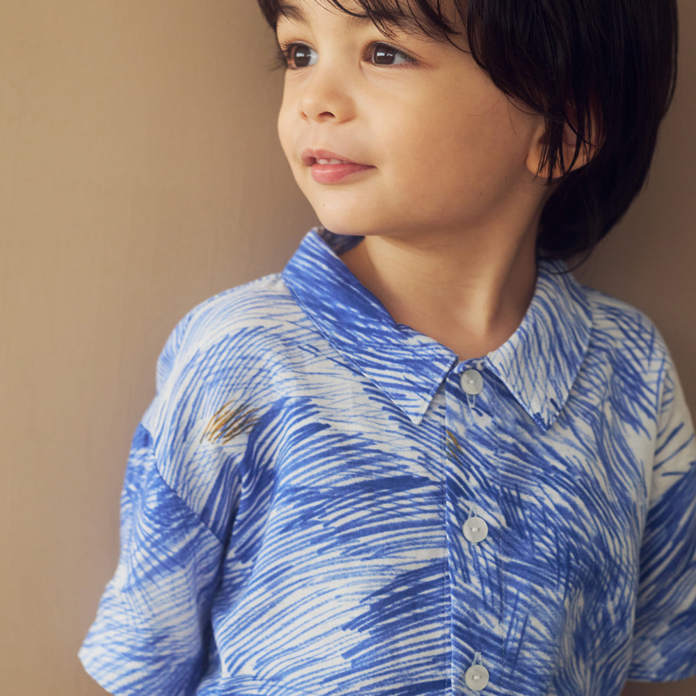 リラックスハーフパンツ ブルー 80・90・100・110cm