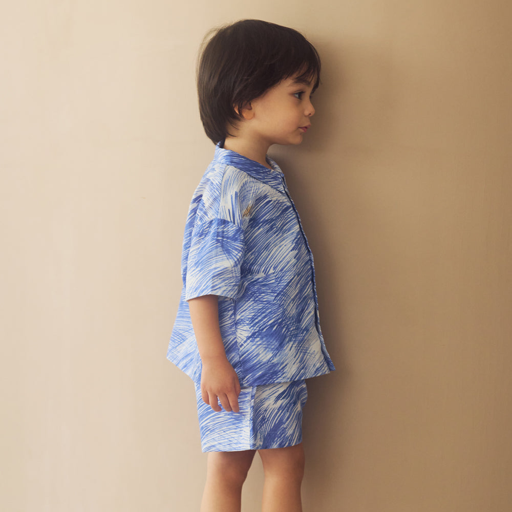 リラックスハーフパンツ ブルー 80・90・100・110cm