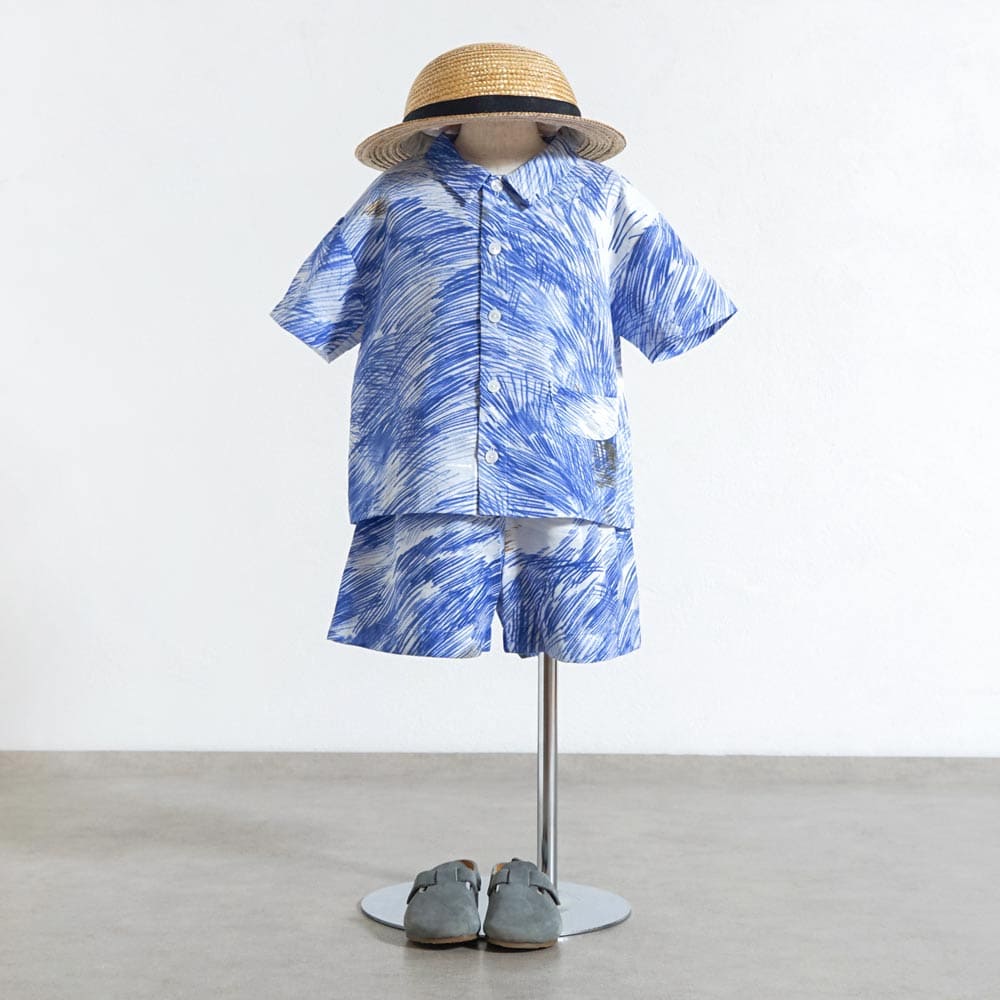 リラックスハーフパンツ ブルー 80・90・100・110cm