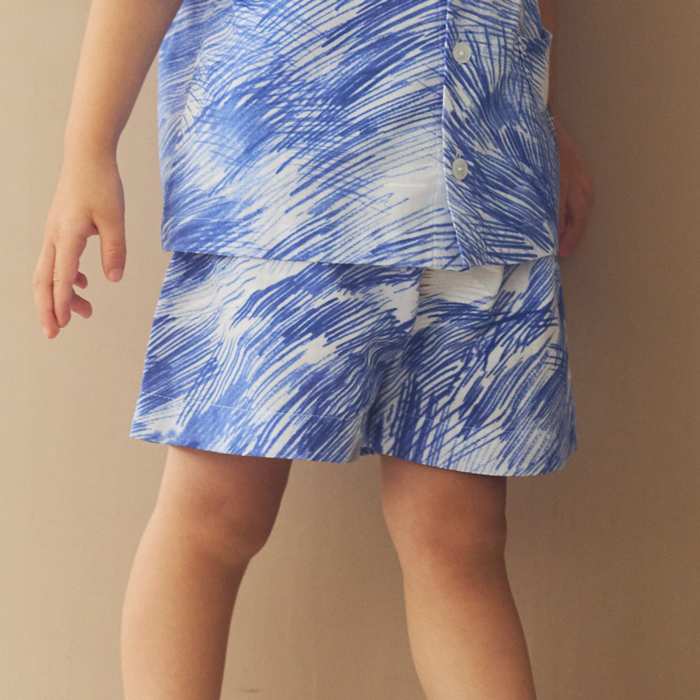 リラックスハーフパンツ ブルー 80・90・100・110cm