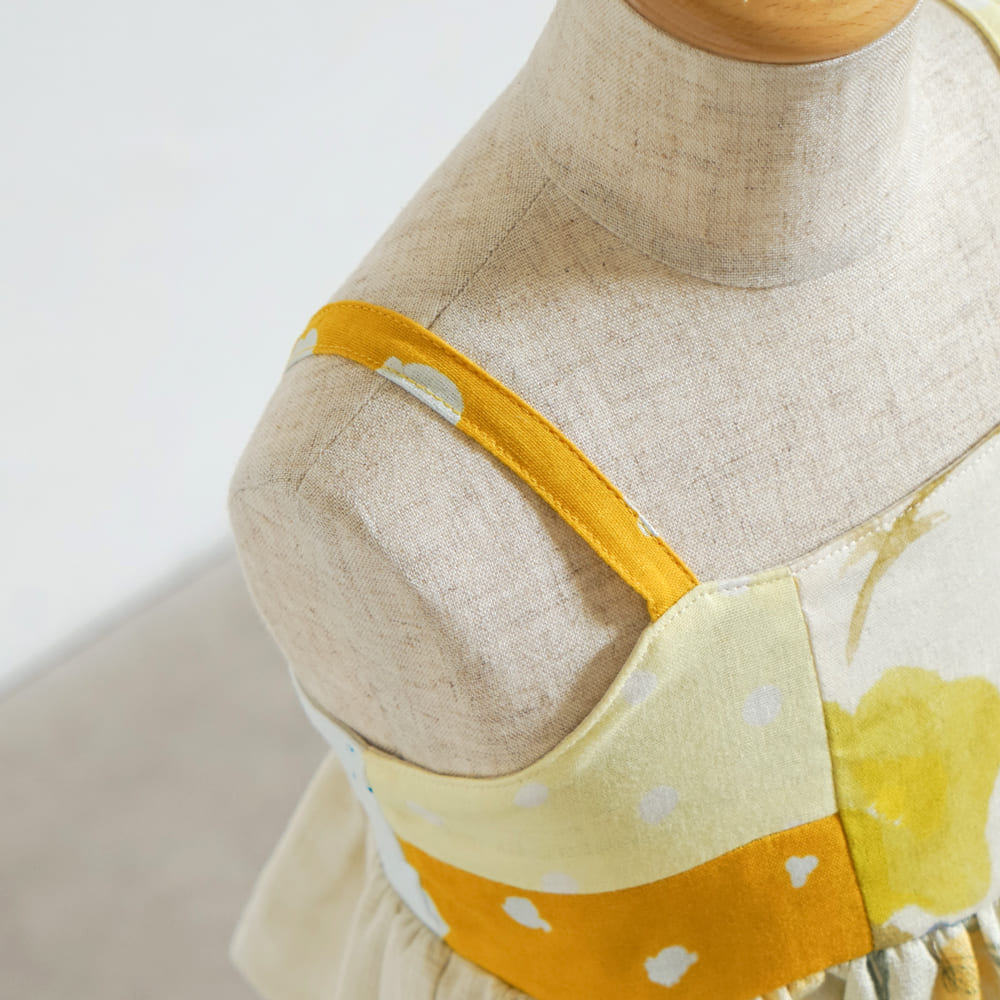 パッチワークキャミソール イエロー 80-90・90-100cm