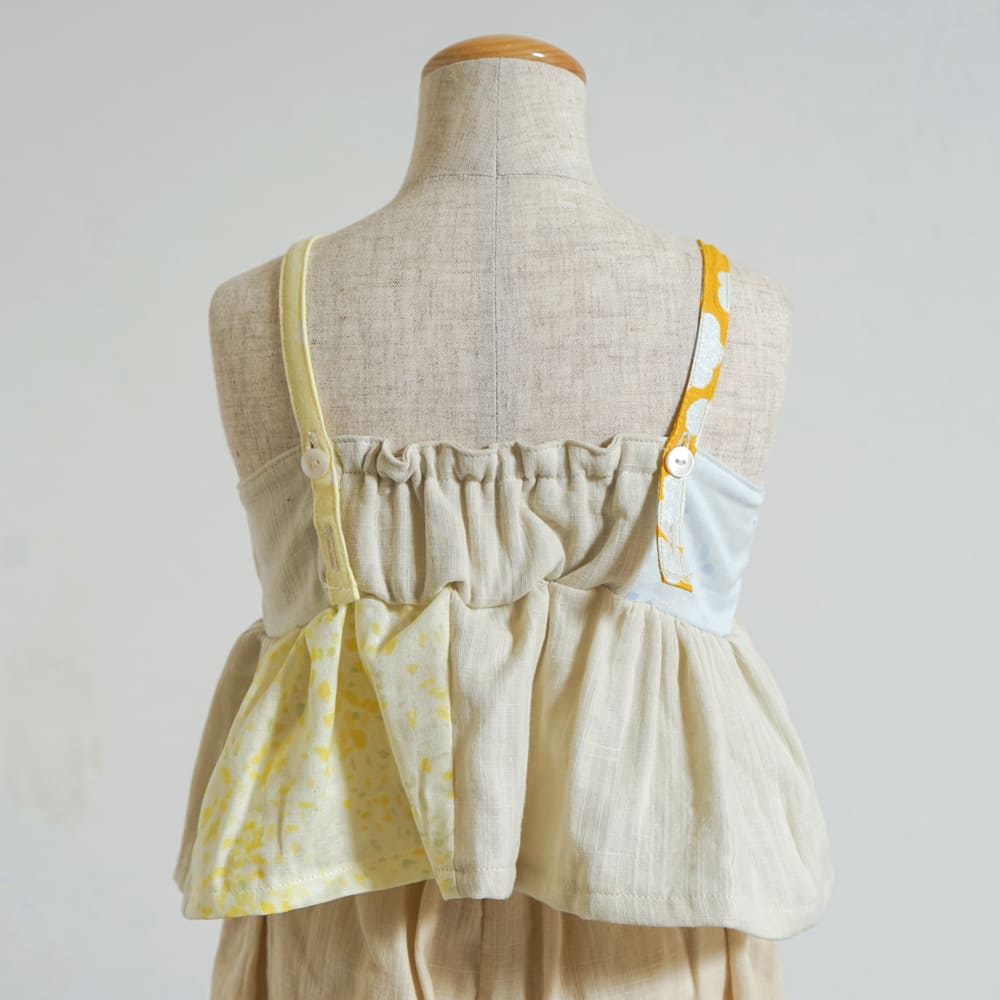 パッチワークキャミソール イエロー 80-90・90-100cm