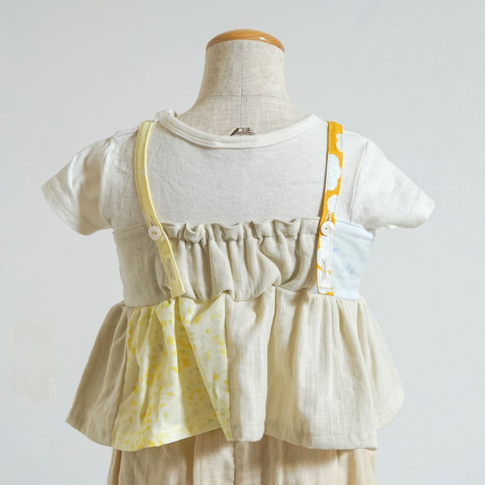 パッチワークキャミソール イエロー 80-90・90-100cm