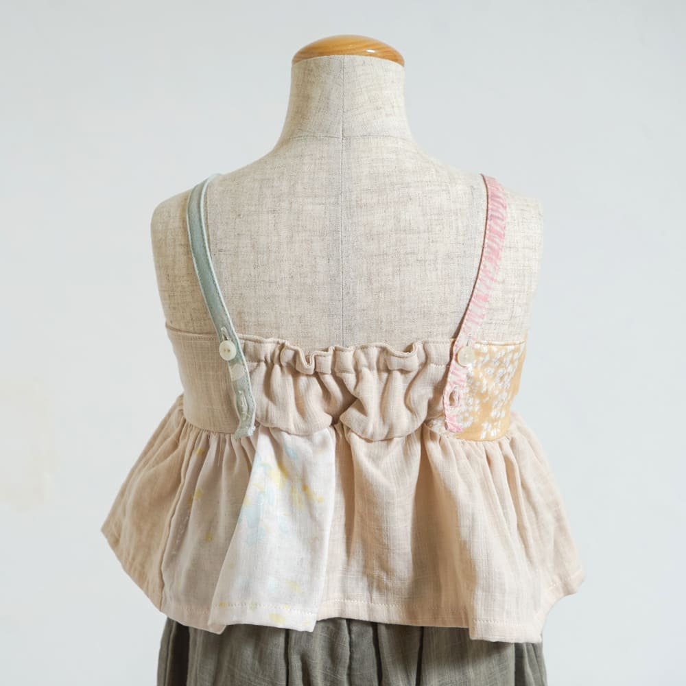 パッチワークキャミソール ピンク 80-90・90-100cm