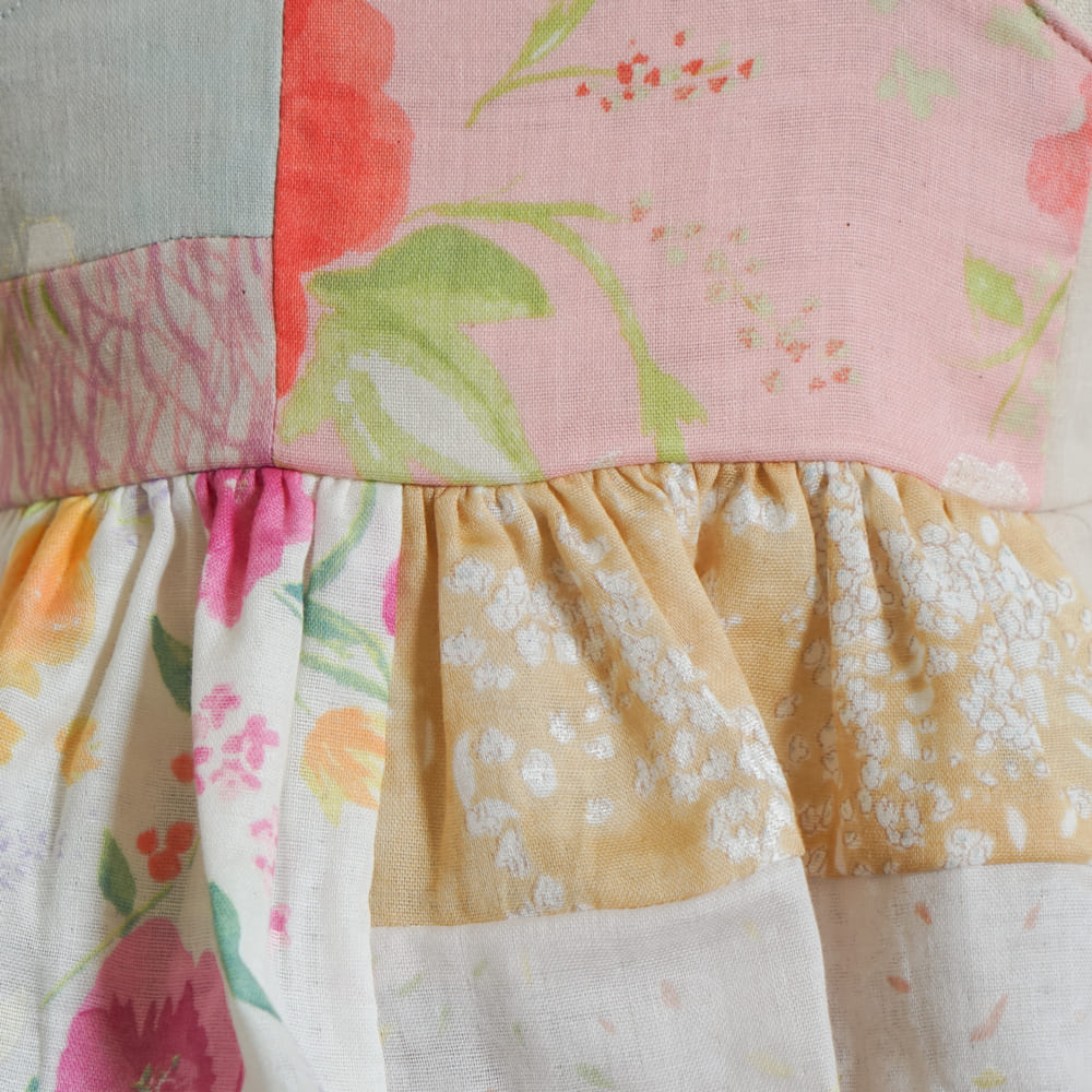 パッチワークキャミソール ピンク 80-90・90-100cm