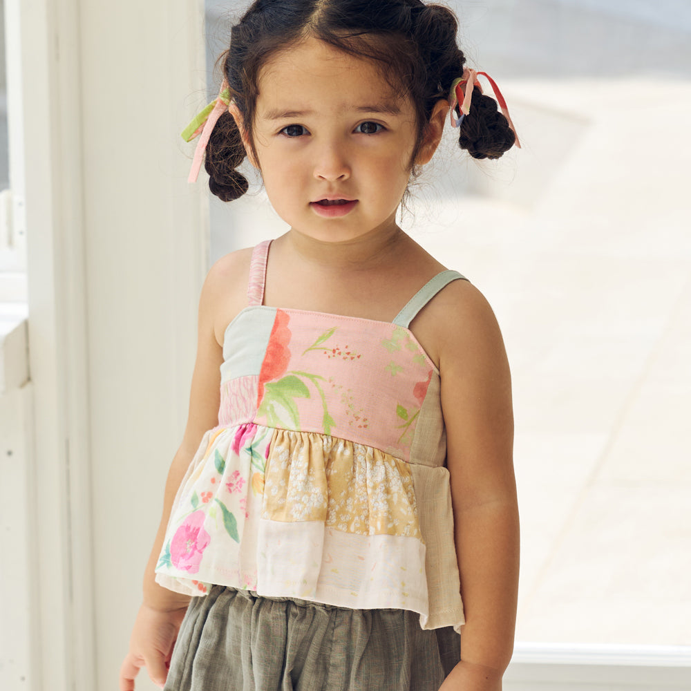 パッチワークキャミソール イエロー 80-90・90-100cm