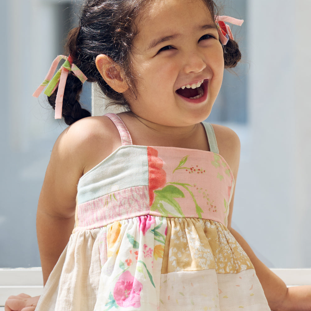 パッチワークキャミソール イエロー 80-90・90-100cm