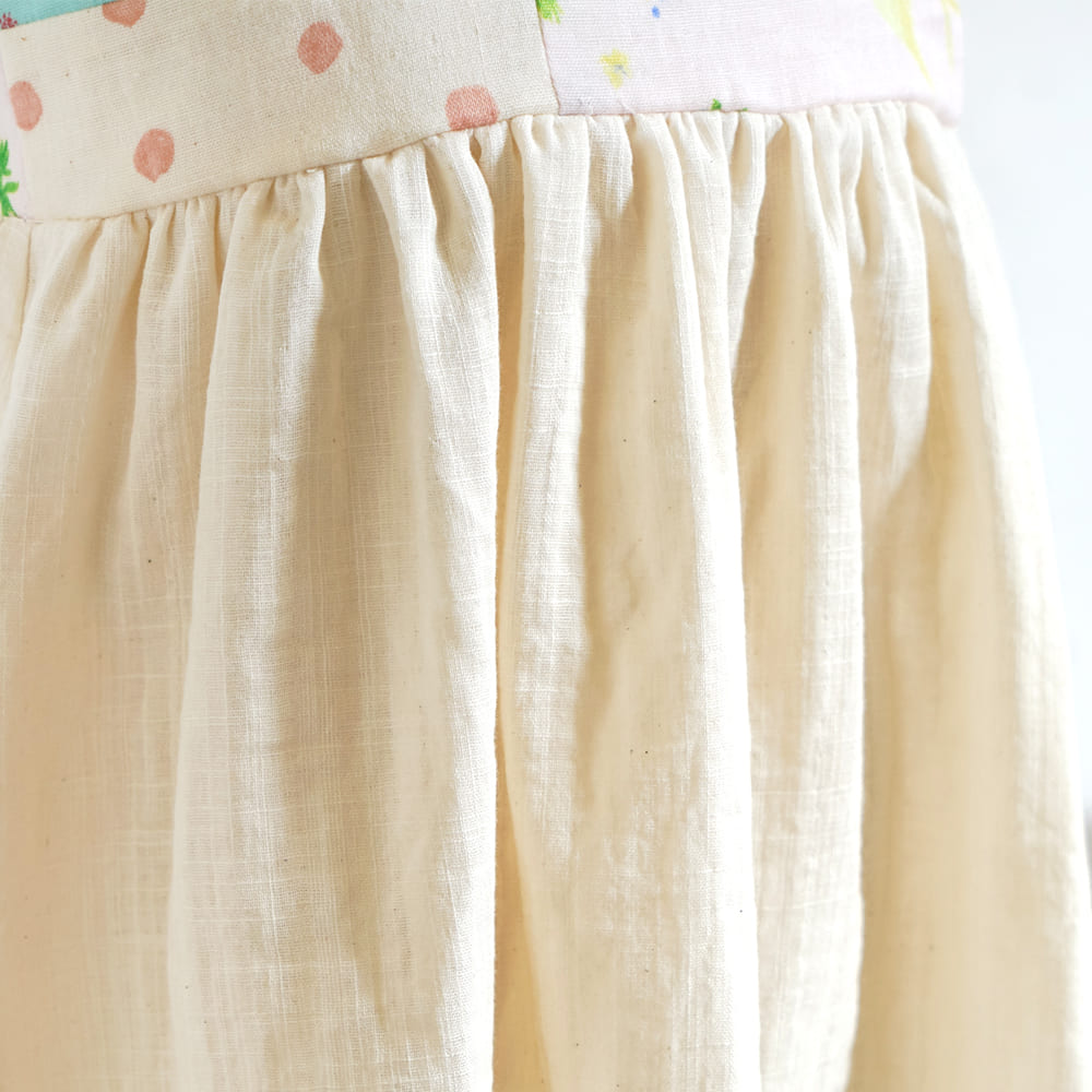 パッチワークワンピース キナリ 70-80・80-90・90-100cm