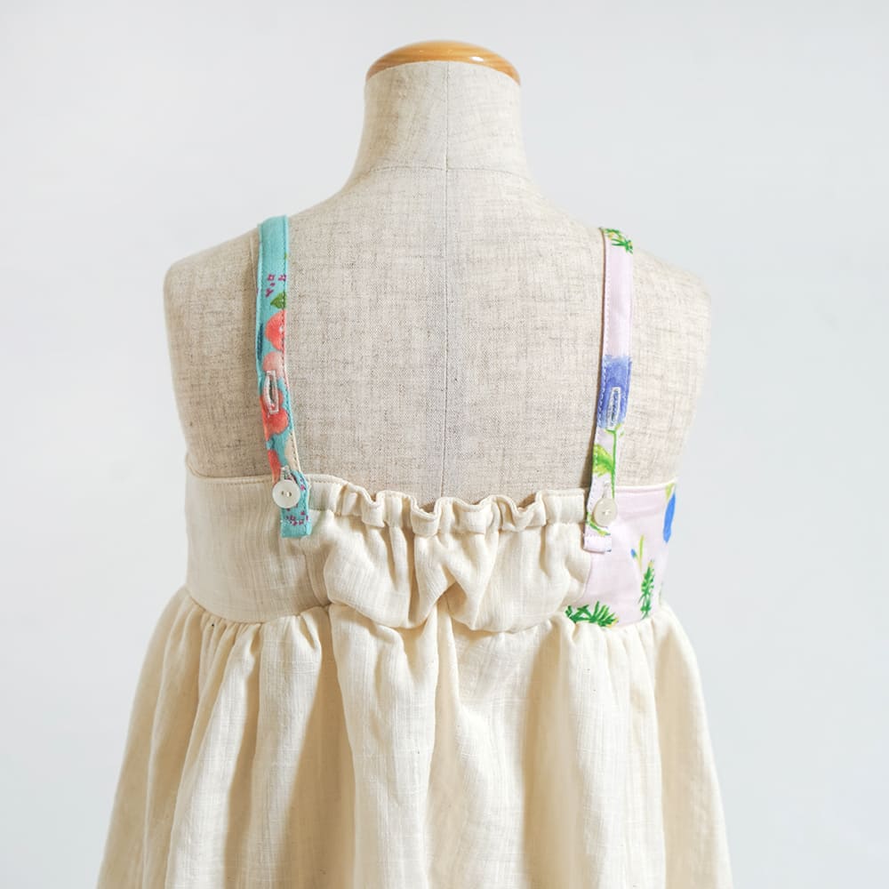 パッチワークワンピース キナリ 70-80・80-90・90-100cm