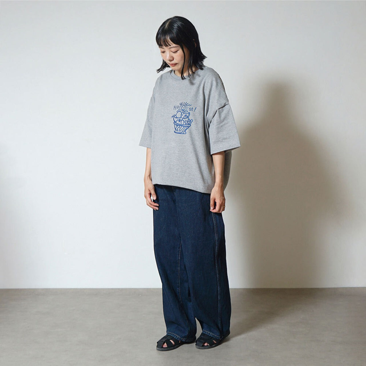 HarvestプリントTシャツ キナリ F / 大人服