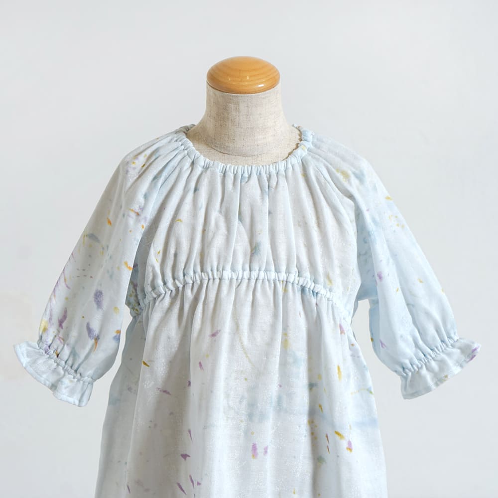 サックワンピース ブルー 80・90・100・110cm