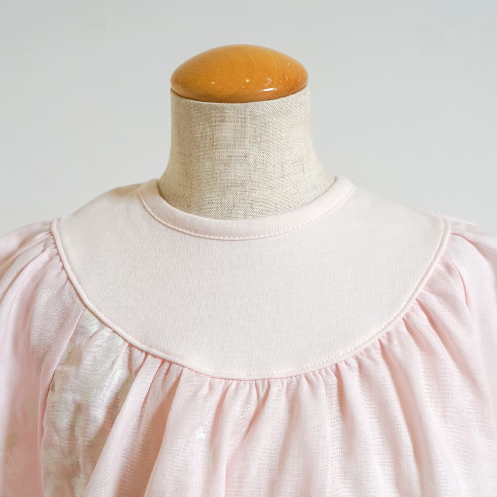 フレアスリーブワンピース ピンク 80・90・100cm