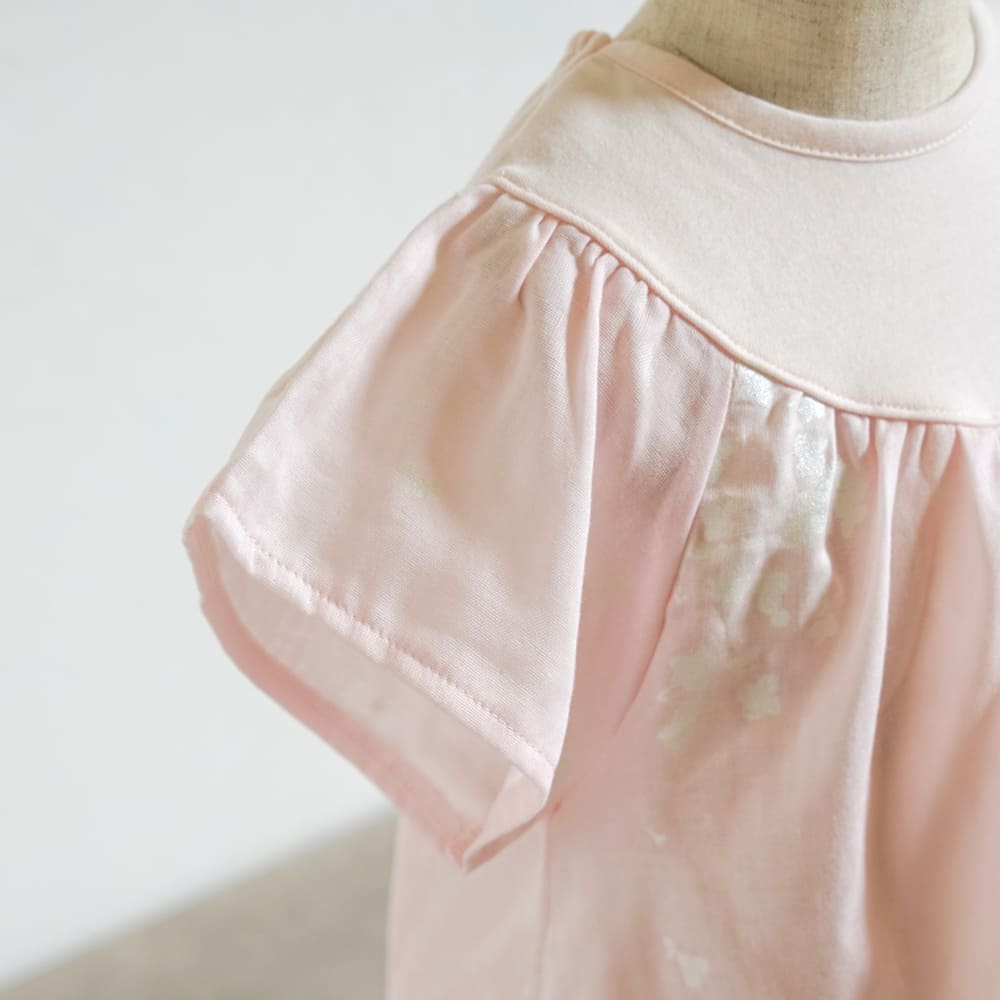 フレアスリーブワンピース ピンク 80・90・100cm