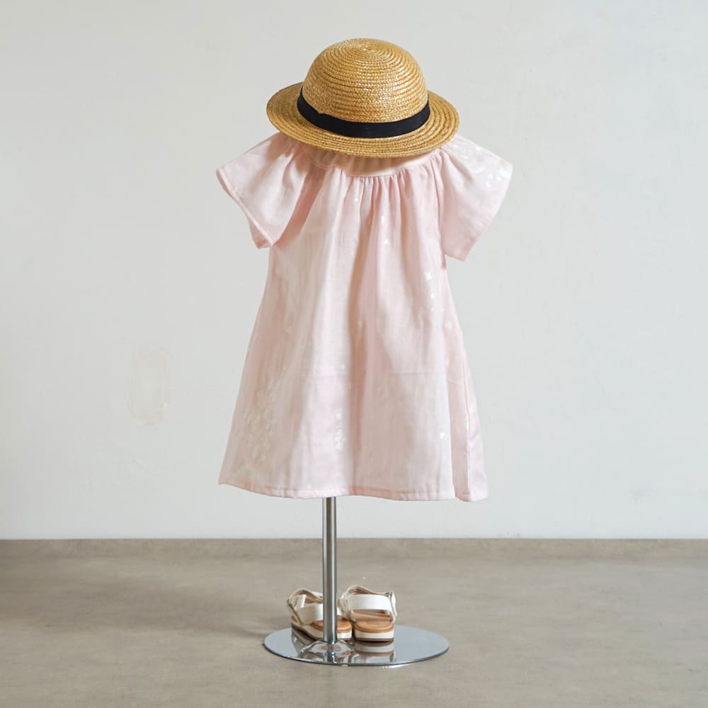 フレアスリーブワンピース ピンク 80・90・100cm