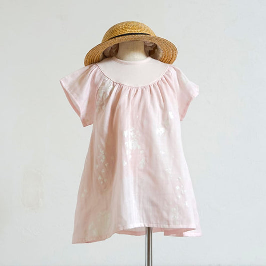 フレアスリーブワンピース ピンク 80・90・100cm