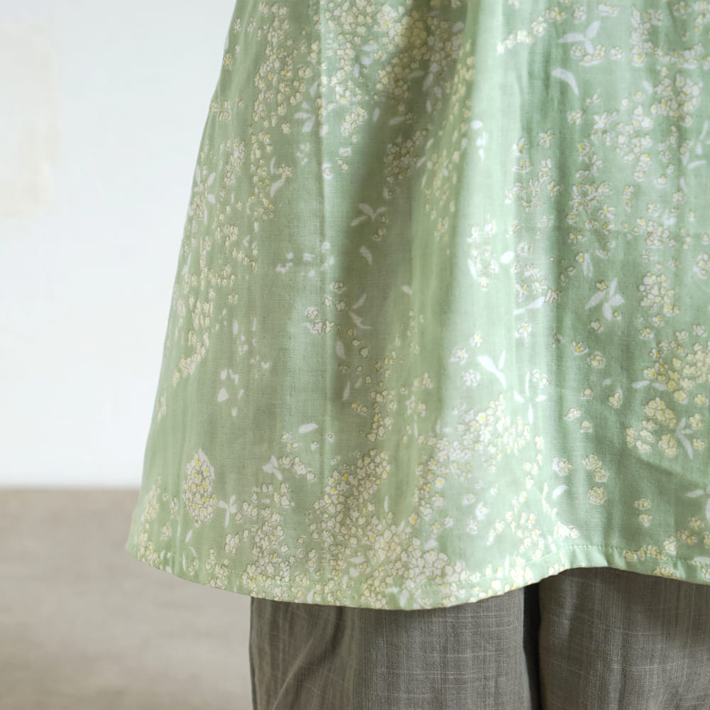 フレアスリーブワンピース グリーン 80・90・100cm