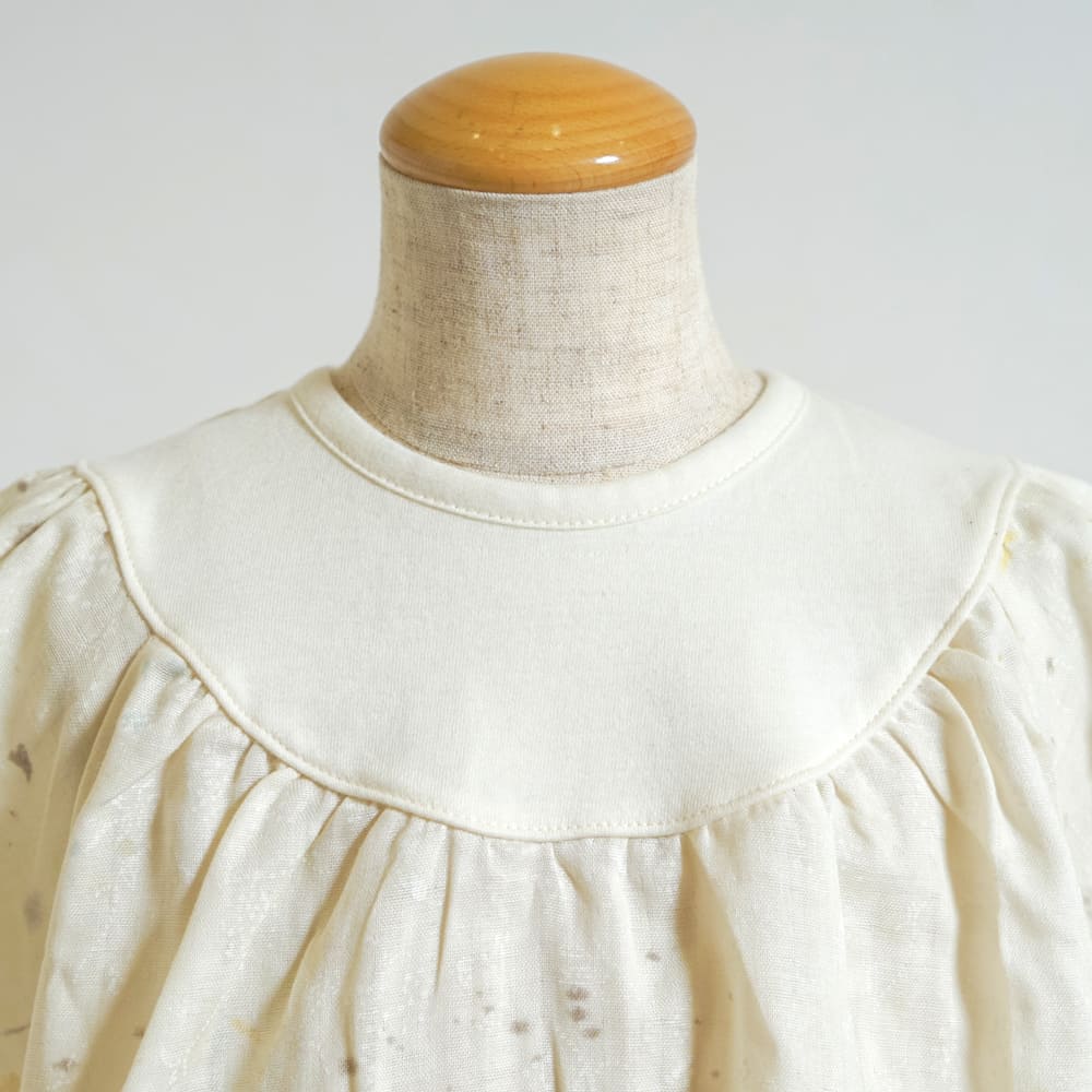 フレアスリーブワンピース ベージュ 80・90・100cm