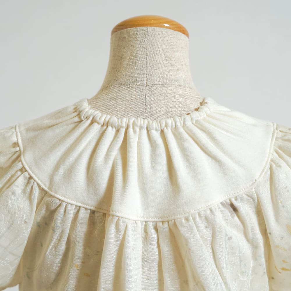 フレアスリーブワンピース ベージュ 80・90・100cm