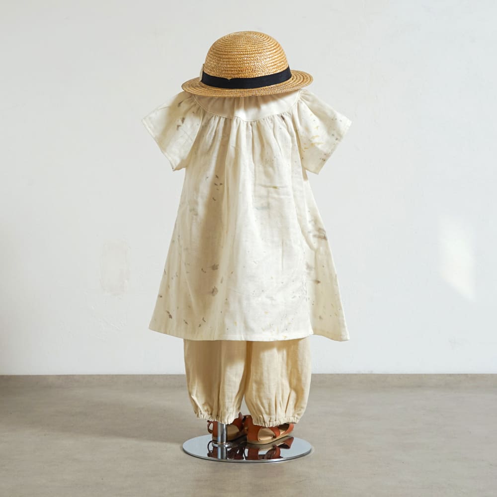 フレアスリーブワンピース ベージュ 80・90・100cm