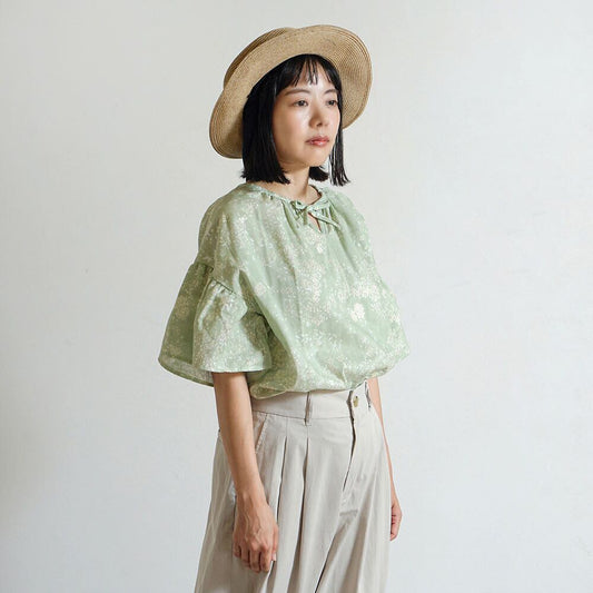 フレアスリーブチュニック グリーン F / 大人服
