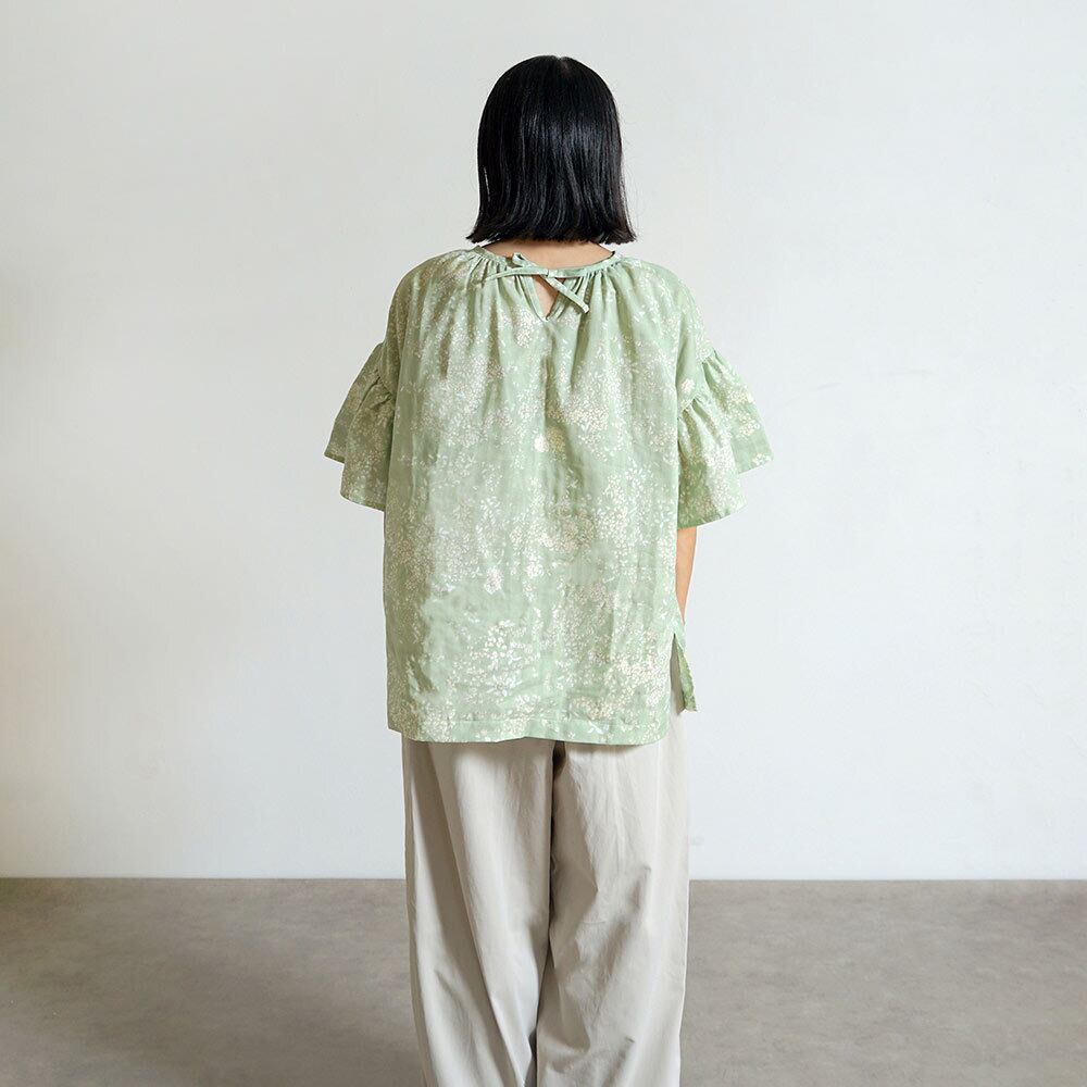 フレアスリーブチュニック グリーン F / 大人服