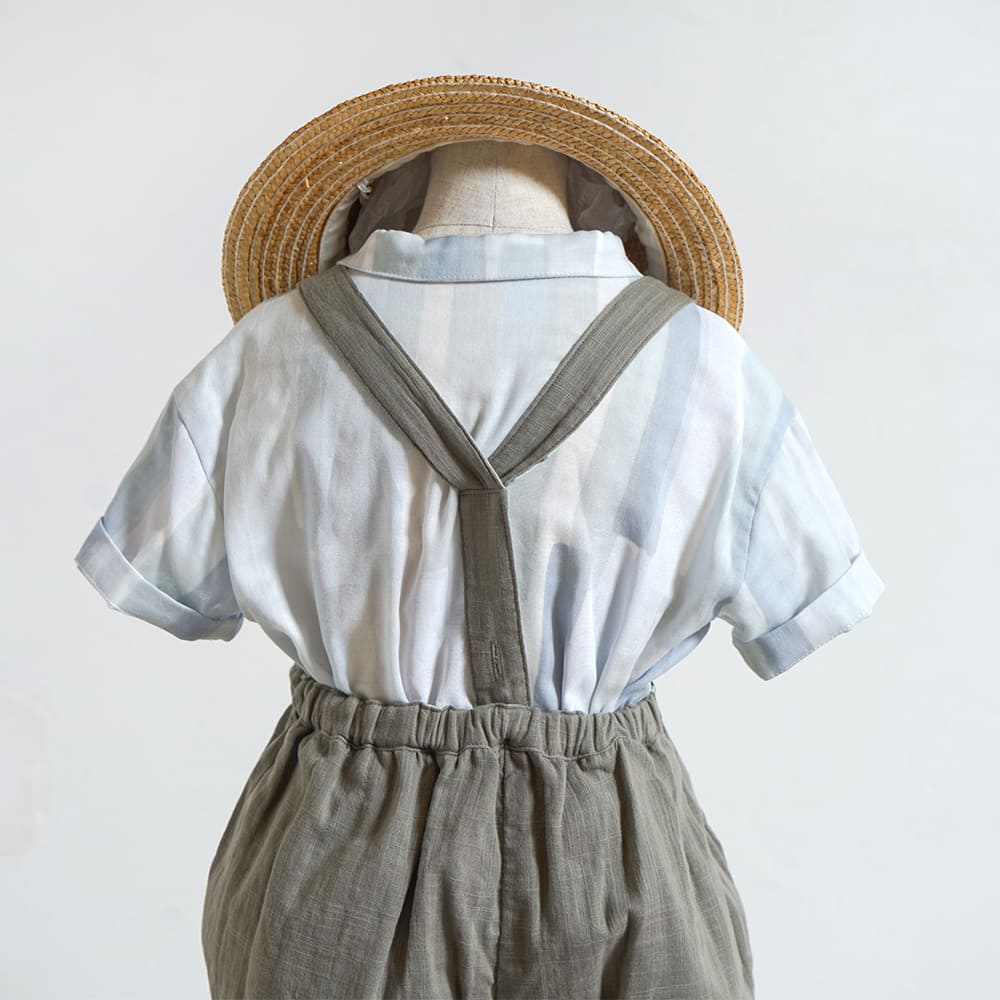 ガーゼ サロペット カーキ 80・90・100・110cm