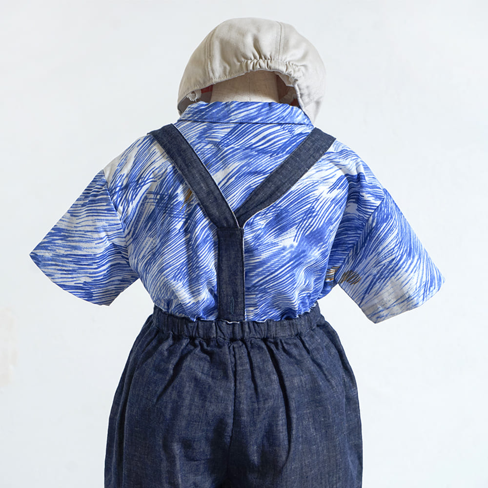 ガーゼ サロペット ネイビー 80・90・100・110cm