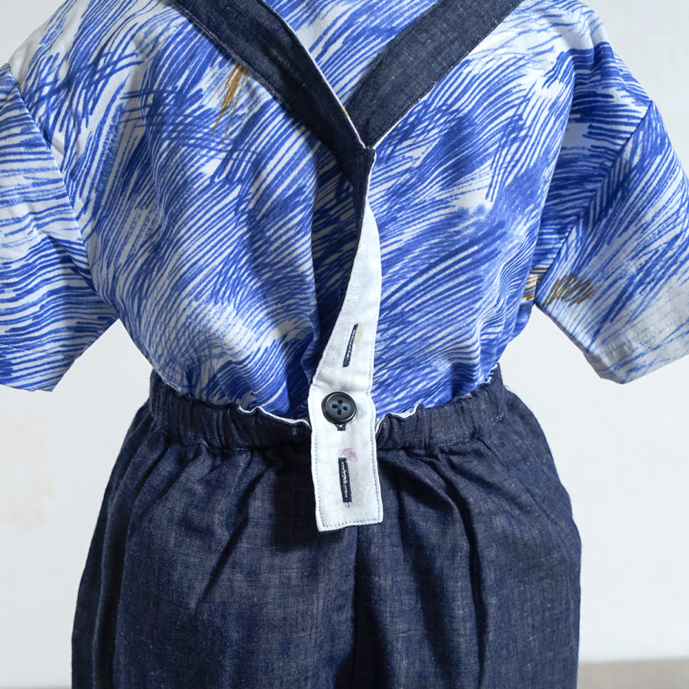 ガーゼ サロペット ネイビー 80・90・100・110cm