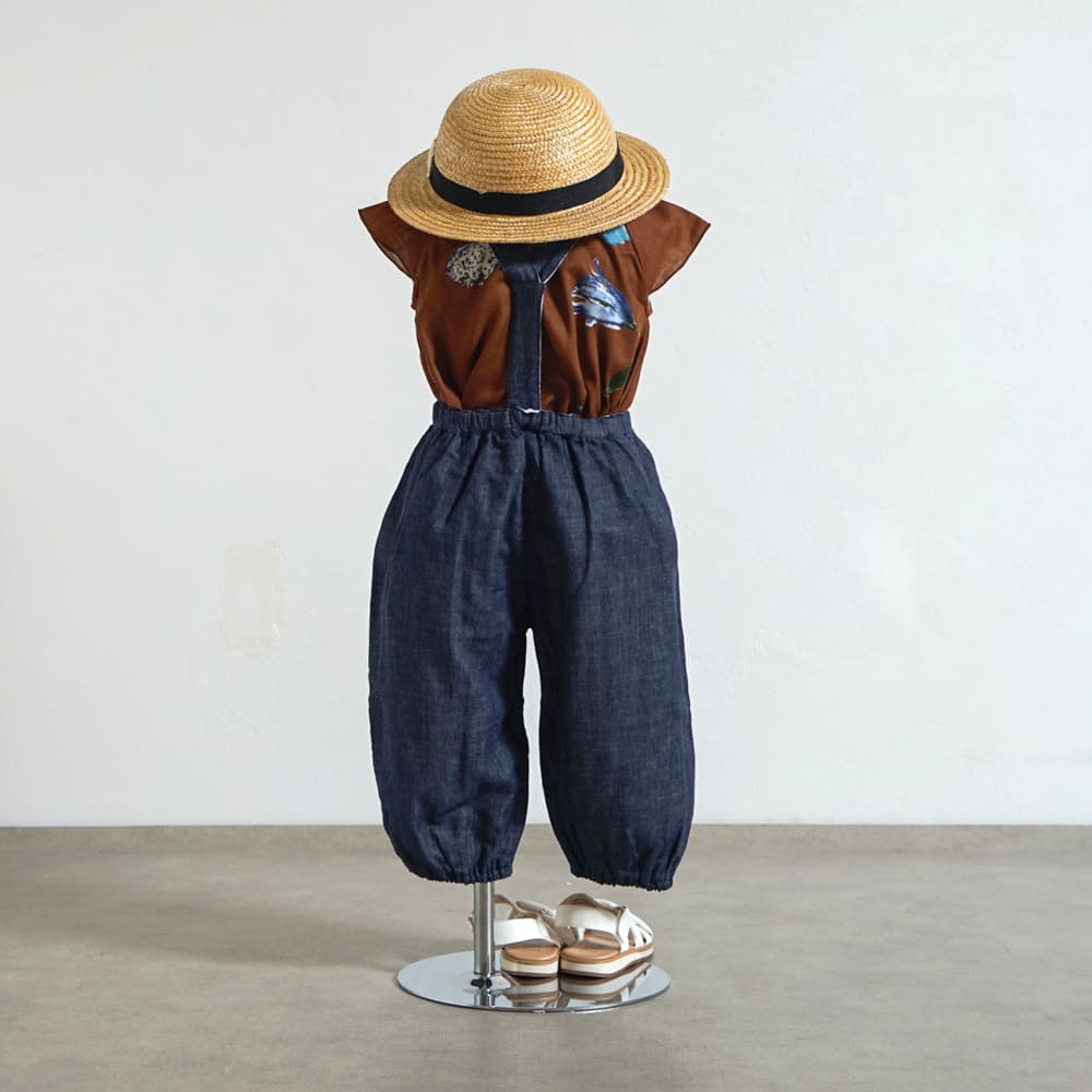 ガーゼ サロペット ネイビー 80・90・100・110cm