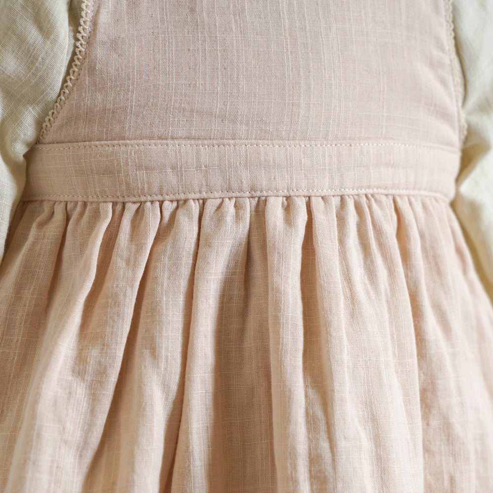 エプロンワンピース ピンク 70-90・80-100cm