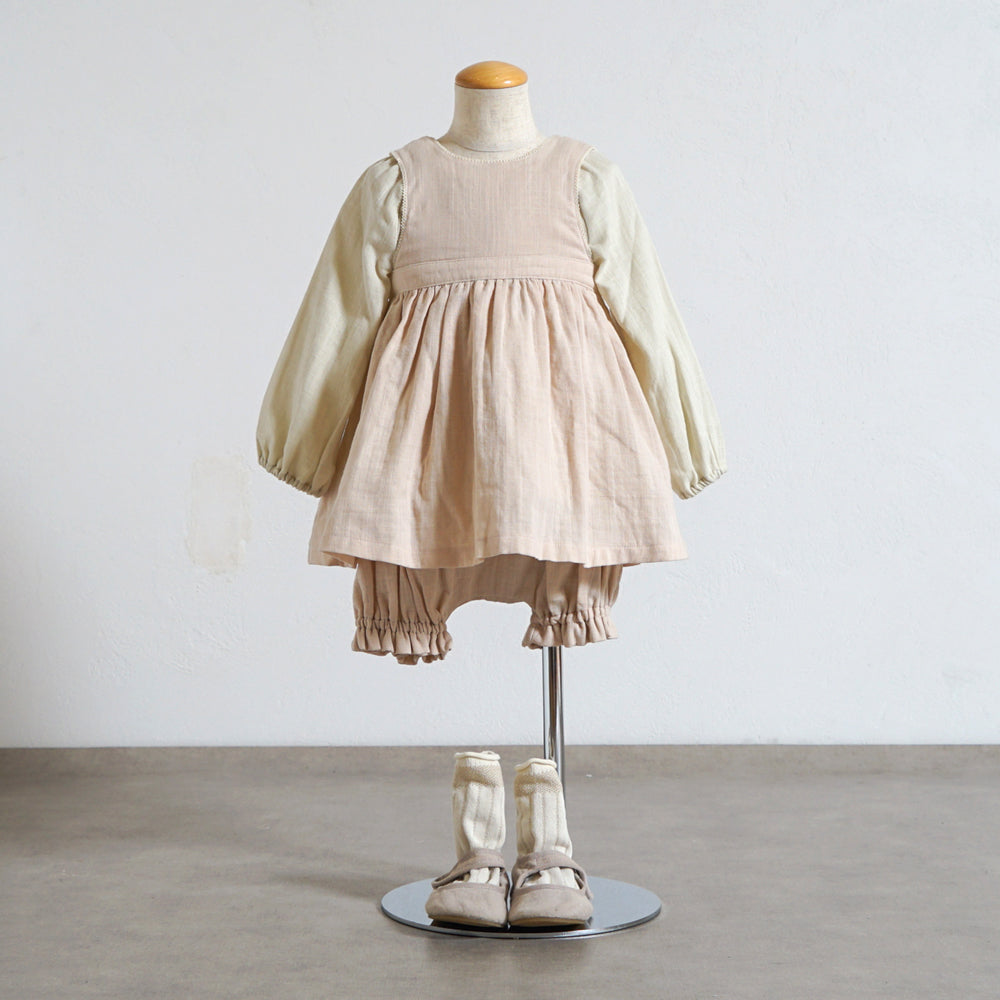 エプロンワンピース ピンク 70-90・80-100cm