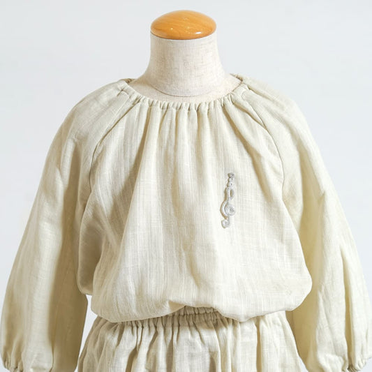 スモックチュニック ライトグレー 70-80・80-90・90-100cm