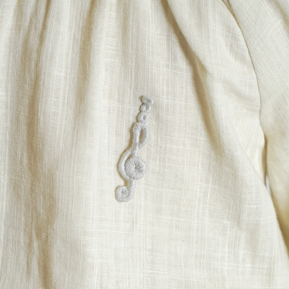 スモックチュニック ライトグレー 70-80・80-90・90-100cm